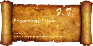 Fogarassy Tibor névjegykártya