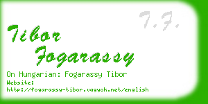 tibor fogarassy business card